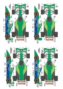 STU27DC1072 Jordan J191 1991  Fullsponsor decal Waterslide decal Decal