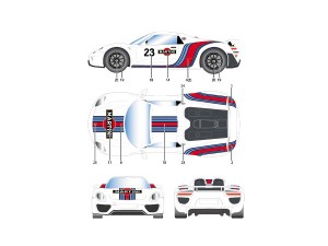 STU27DC1115 Porsche 918  "Martini"  dressup decal Waterslide decal Decal