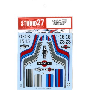 STU27DC1115 Porsche 918  "Martini"  dressup decal Waterslide decal Decal