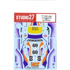 STU27DC982 Porsche 934 HCC  #69  LM 1976 Waterslide decal Decal