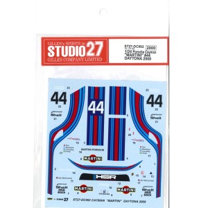 STU27DC992 Porsche Cayman  MARTINI  #44  Daytona  2009 Waterslide decal Decal