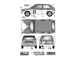 TABU24076 Golf GTI  Marlboro #32#36 Monte Carlo 1980  for Revell) Waterslide decal Decal