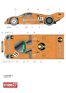 STU27CP24010 Porsche 962c "Jagermeister"  #17 Spa 1000 KM  1986 set Multimedia Transkit