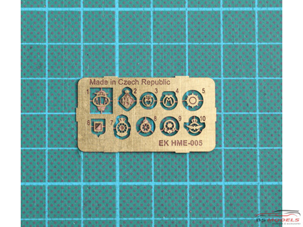 HME005 Emblem set Etched metal Accessoires