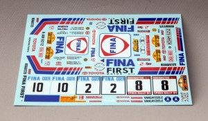 TK24-395 Toyota Celica ST165 FINA  Verreydt - Duez  Condroz 1991 decal Waterslide decal Decal