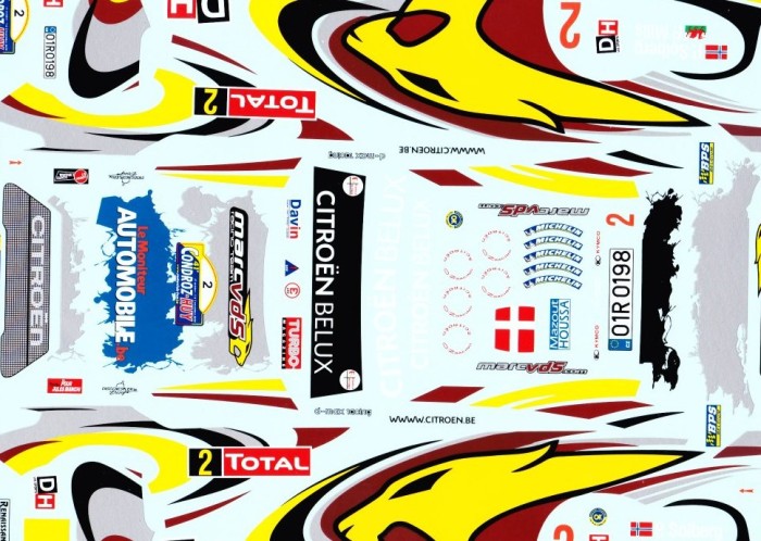 TK24-408 Citroën C4 WRC  "VDS" Solberg - Patterson - Condroz rally 2014 decal Waterslide decal Decal