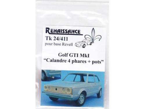 TK24-411 VW Golf GTI MK1  set calandre 4 phares + 2 pots "sport" for Revell Multimedia Accessoires