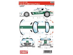 STU27DC1180 Mercedes-Benz SLS AMG  Dubai Police Waterslide decal Decal