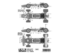 TABU12086 Lotus 49 Gold Leaf  1968/69  Hill/Rindt Waterslide decal Decal