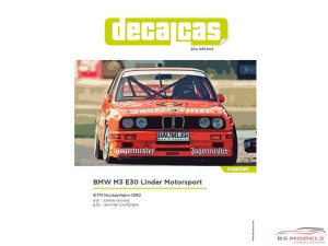 DCLDEC004 BMW M3 E30  Linder Motorsport Jagermeister  DTM 1992 Waterslide decal Decal