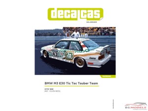 DCLDEC005 BMW M3 E30 Tic Tac Tauber team  DTM 1991 Waterslide decal Decal