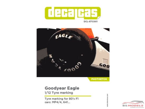 DCLETC001 Goodyear Eagle tyre markings paint template Etched metal Accessoires