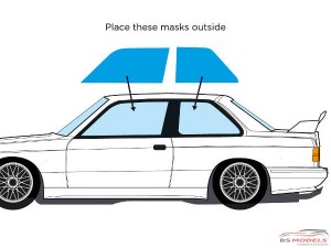 DCLMSK001 BMW M3 E30  window paint masks Multimedia Decal