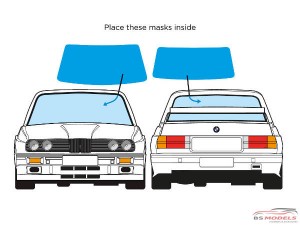 DCLMSK001 BMW M3 E30  window paint masks Multimedia Decal