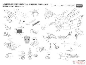 HD020158 Ferrari 312T2  PE + metal parts for Hasegawa kit Multimedia Accessoires