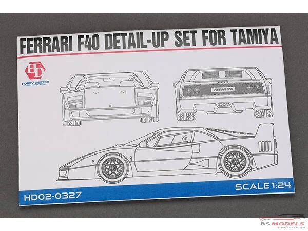 HD020327 Ferrari F40  PE+metal parts+resin  (for Tamiya) Multimedia Accessoires