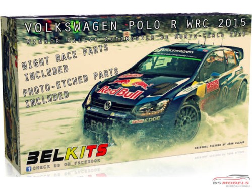 BEL010 VW Polo WRC 2015 - Monte Carlo - Ogier/Latvala Plastic Kit