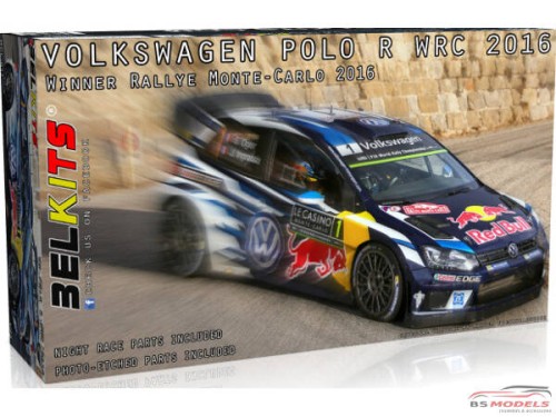 BEL011 VW Polo WRC 2016 - Monte Carlo - Ogier/Latvala/Mikkelsen Plastic Kit