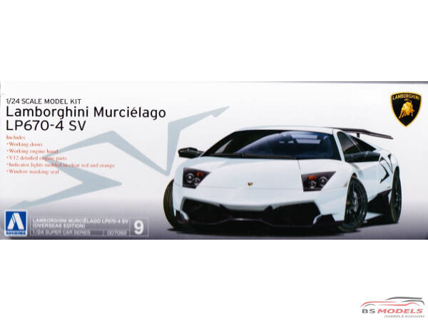 AOS007082 Lamborghini Murcielago LP670-4 SV (overseas edition) Plastic Kit