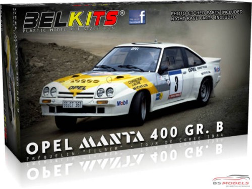 BEL008 Opel manta 400 GR B - Frequelin-"Tilber"  - Tour de Corse 1984 Plastic Kit