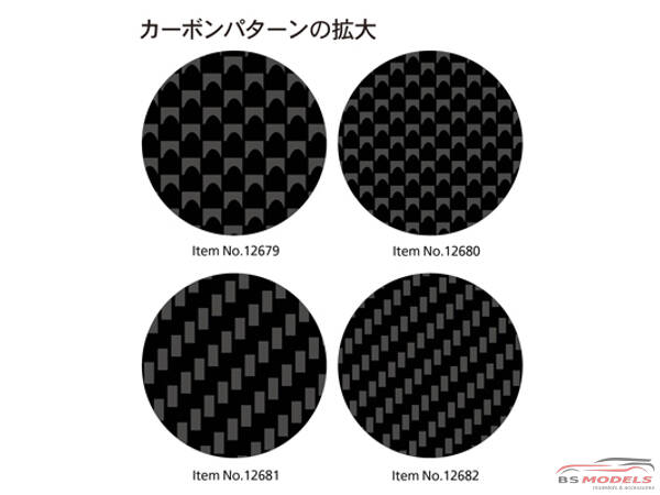TAM12682 Tamiya Carbon pattern decal (Twill weave/ extra fine) Waterslide decal Decal