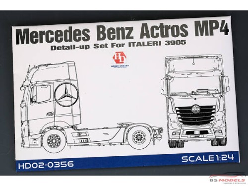 HD020356 Mercedes Benz Actros MP4 detail set  (For ITA 3905) Etched metal Accessoires