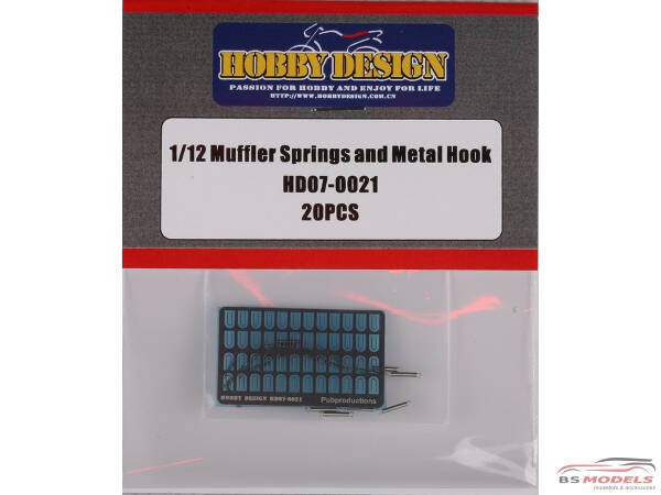 HD070021 Muffler Springs and Metal Hook Etched metal Accessoires