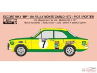 REJI243 Ford Escort MK.I  "BP" Monte Carlo 1972 - #26 Piot/Porter Waterslide decal Decal