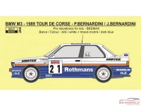 REJI264 BMW M3 - Tour de Corse 1989 - Rothmans - Bernardini/Bernardini Waterslide decal Decal