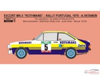 REJI82 Ford Escort RS1800 "Rothmans" Portugal 1979 - Vatanen Waterslide decal Decal