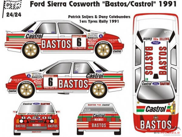 CTR2424 Ford Sierra Cosworth  "Bastos"  Ypres / Cevennes 1991 Multimedia Kit