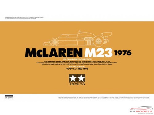 TAM20062 Mclaren M23 Plastic Kit