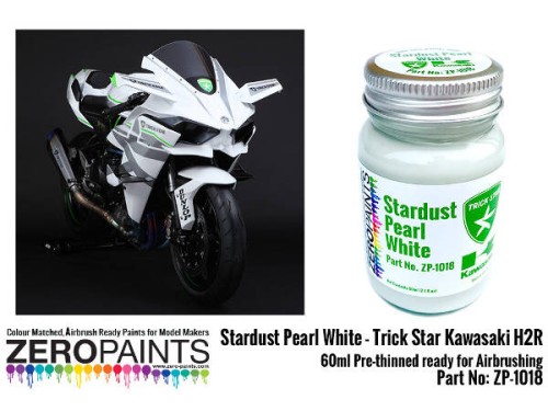 ZP1018 Trick Star Kawasaki H2R Stardust Pearl White paint 60 ml Paint Material