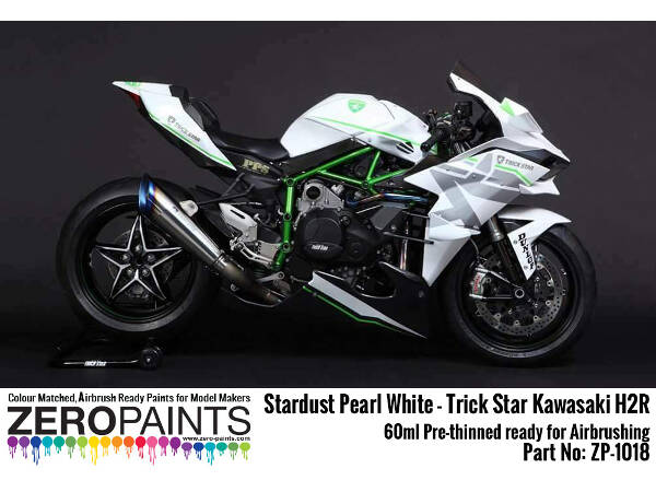 ZP1018 Trick Star Kawasaki H2R Stardust Pearl White paint 60 ml Paint Material
