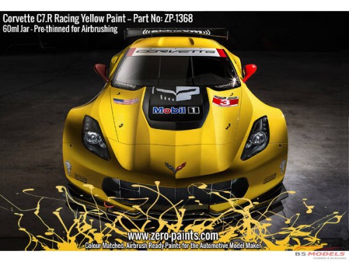 ZP1368 Corvette C7.R  Racing Yellow  paint 60 ml Paint Material