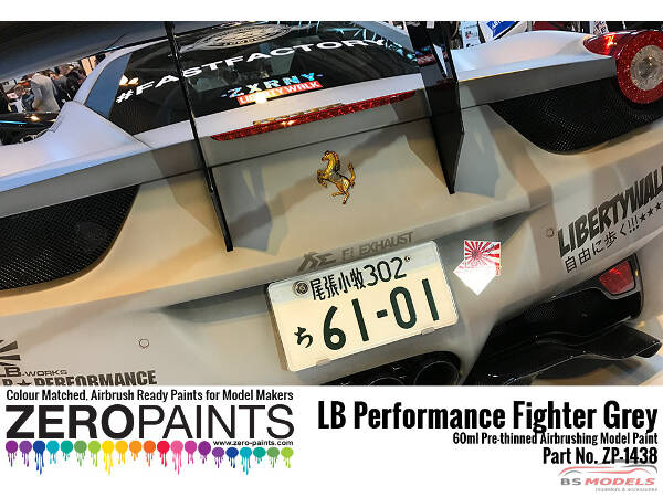 ZP1438 LB Performance Zero Fighter Grey paint 60 ml Paint Material