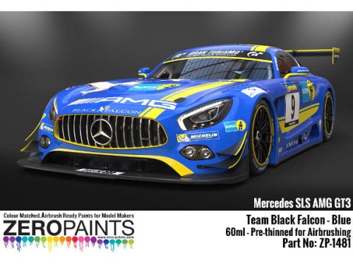 ZP1481 Mercedes AMG GT3 Team Black Falcon Blue  60 ml Paint Material