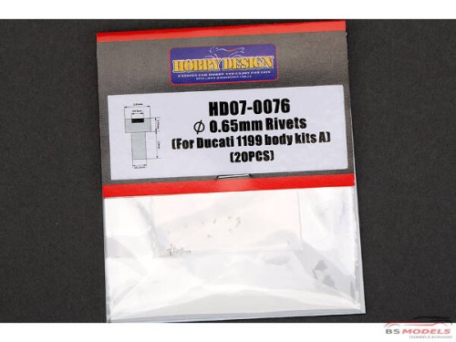 HD070076 0.65 mm rivets  (for Ducati 1199) Multimedia Accessoires