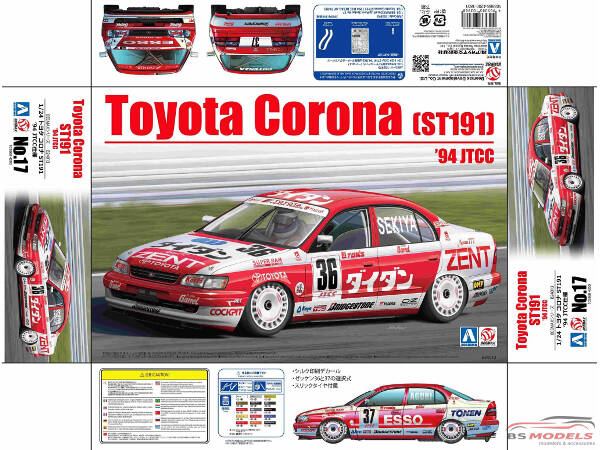 BEE24013 Toyota Corona (ST191)  1994 JTCC Plastic Kit
