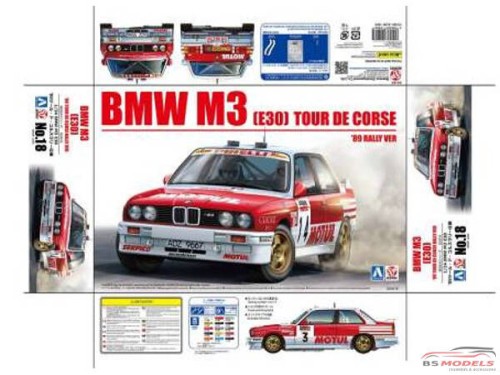 BEE24016 BMW M3 (E30) Tour de Corse 1989  Chatriot/Perin  4th Plastic Kit