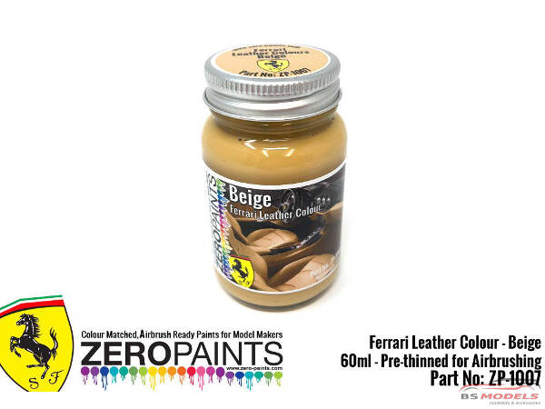 ZP1007-5 Ferrari Leather colour "Beige"  60ml Paint Material