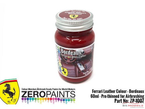 ZP1007-8 Ferrari Leather colour "Bordeaux"  60ml Paint Material