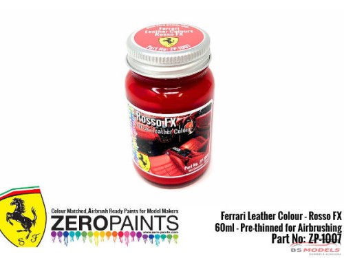 ZP1007-9 Ferrari Leather colour "Rosso FX"  60ml Paint Material