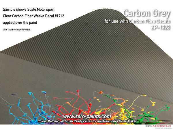 ZP1323 Carbon Fibre Grey paint 60ml Paint Material