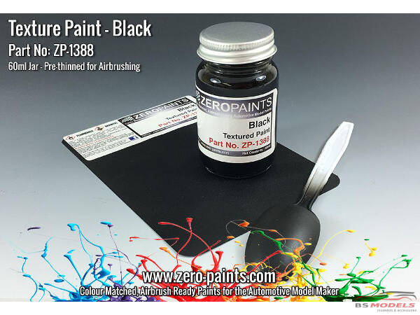 ZP1388 Black Textured paint 60ml (engines