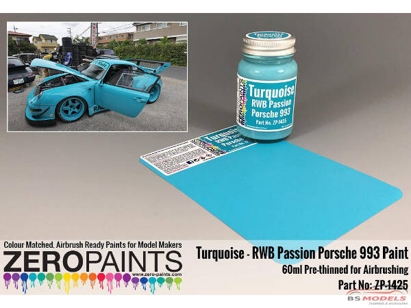 ZP1425 RWB Rauh Passion Porsche 993 Turquoise paint 60ml Paint Material