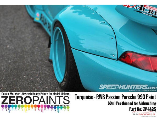 ZP1425 RWB Rauh Passion Porsche 993 Turquoise paint 60ml Paint Material