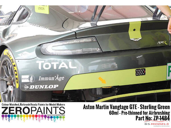 ZP1484 Aston Martin Vantage GTE - Sterling green paint 60ml Paint Material