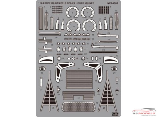 PLZNE24002 BMW M6 GT3  Falken detail up set Multimedia Accessoires