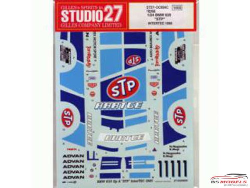 STU27DC694C BMW 635 Csi  GR A  "STP"  InterTEC  1985 Waterslide decal Decal